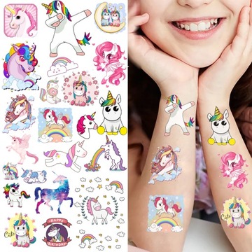 TATUAŻE DLA DZIECI JEDNOROŻCE WIELE WZORÓW