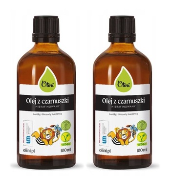 2 x Olej z czarnuszki dla dzieci Olini Reguluje odporność Omega 3 i 6