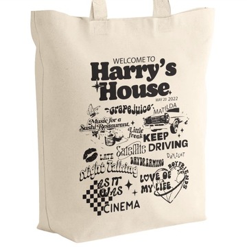 Torba bawełniana z dnem na zakupy 42x38x10 Harry Styles Harry's House