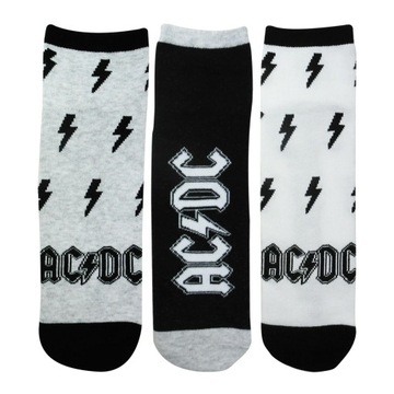 Zestaw - skarpety do sneakersów 3 pary UNITED LABELS AC DC Unisex