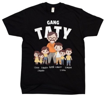 TEAM Gang Taty Personalizacja DZIEŃ OJCA Czarna
