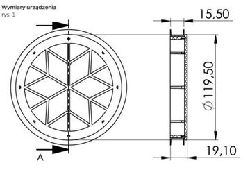 Антисмоговый фильтр диаметром 125 мм для настенных вентиляционных отверстий.