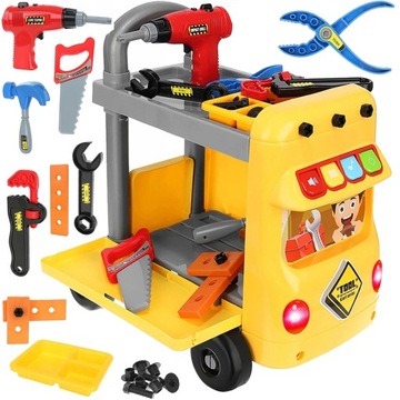 WARSZTAT MAJSTERKOWICZA wózek NARZĘDZIA WIERTARKA