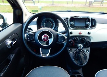 Fiat 500 II Seria 4 1.2 69KM 2016 Fiat 500 1.2 Black &amp; White polift szklany dach parktronik bezwypadkowy, zdjęcie 19