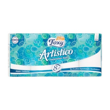 FOXY ARTISTICO PAPIER TOALETOWY BIAŁY 8 Szt. 2W