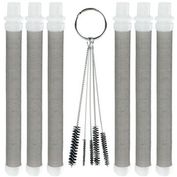 НАБОР 6X ПАЛЬЦЕВЫХ ФИЛЬТРОВ 60 ​​СЕТОК ПОКРАСОЧНЫЙ БЛОК ТРУБА - ЩЕТКИ