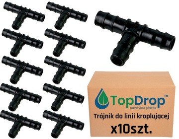 ZŁĄCZKI TRÓJNIK WCISK do linii kroplującej linia kroplująca 16mm 10 szt