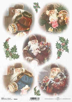 ITD Collection - Decoupage Papier RYŻOWY R1014 - Święta MIKOŁAJ - A4