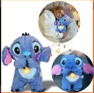 PRZYTULANKA MASKOTKA STICH USPOKAJACZ MIŚ SZUMIŚ ODDYCHAJĄCA STITCH