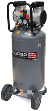Kompresor sprężarka bezolejowy pionowy 10 BAR 100L R2 2T 394 l/min TA3397