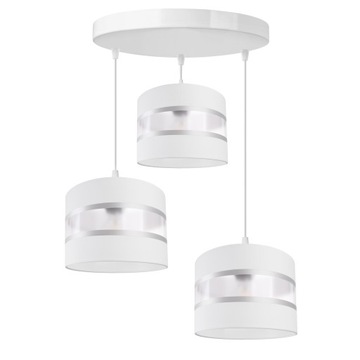 LAMPA SUFITOWA LED WISZĄCA ŻYRANDOL ABAŻUR 3 X E27 ZWIS RÓŻNE KOLORY