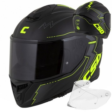 CASSIDA KASK MOTOCYKLOWY WŁÓKNO GT +CZARNA SZYBA L