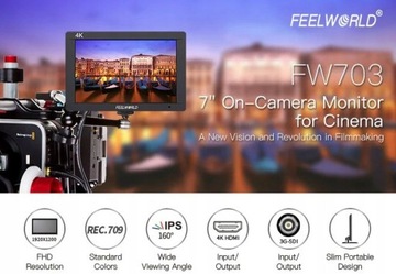 Feelworld FW703 7-дюймовый монитор 3G-SDI View