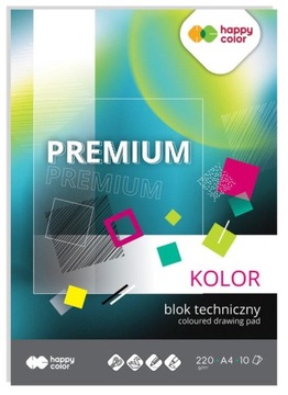 BLOK TECHNICZNY A4 250G/M2 HAPPY COLOR PREMIUM KOLOR