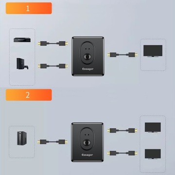 РАЗДЕЛИТЕЛЬ СИГНАЛА HDMI ESSAGER РАЗДЕЛИТЕЛЬ ПЕРЕКЛЮЧАТЕЛЬ 4K 1x2/2x1