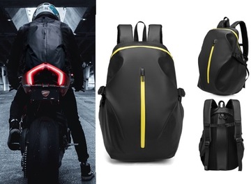 Plecak motocyklowy rowerowy lekki uniwersalny czarny na kask wodoodporny