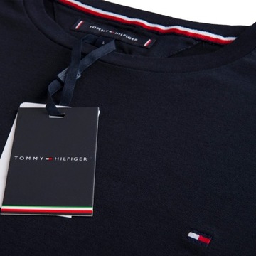 T-shirt Męski Tommy Hilfiger Slim Fit Granatowy S