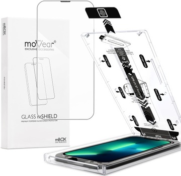 Szkło hartowane do etui iPhone 13 Pro / 13 / 14 premium Aplikator MOVEAR
