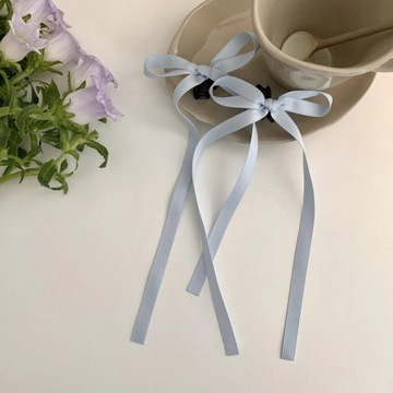 2PC Lovely Small Ribbon Hair Claw Clips for Women
