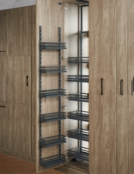 ГРУЗОВАЯ КОРЗИНА MAXI CORNER MAGIC 600 MM - MPTJ022C ГРАФИТОВЫЙ ТОРМОЗ AMIX ЗАКРЫТИЕ