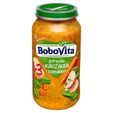 BOBOVITA JUNIOR Potrawka z kurczakiem i szpinakiem