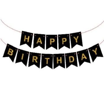 Баннер бумажный Girland день рождения розовый HAPPY BIRTHDAY украшение