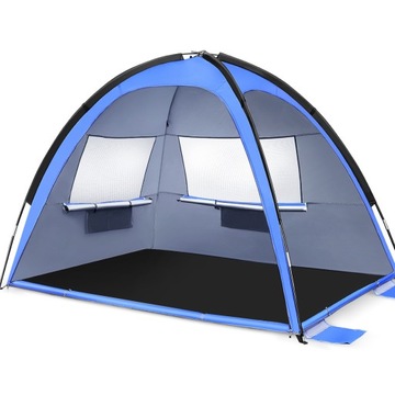 RODZINNY NAMIOT PODRÓŻNY: SKŁADANY NAMIOT PLAŻOWY KEMPING 200X145CM