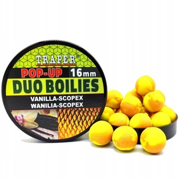 Kulki proteinowe Pop up Duo Traper 16mm 40g Wanilia - Scopex