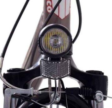ПЕРЕДНЯЯ ВЕЛОСИПЕДНАЯ ФОНАРЬ НА ДИНАМО СВЕТОДИОДНАЯ ЛАМПА + ОТРАЖЕНИЕ