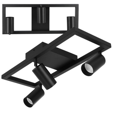 Lampa Sufitowa Oprawa Halogenowa LED 3X GU10 Spot Ruchoma Kinkiet Reflektor