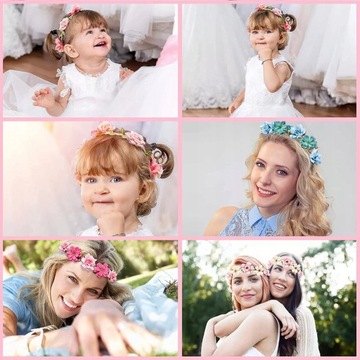 6 sztuk wianek kwiatowych do wianek komunijny