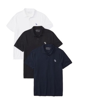 Zestaw koszulek męskich 3-PAK zestaw polówek Abercrombie & Fitch M