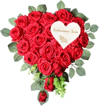 Любимым родителям - Сердце с посвящением Розам 50x50