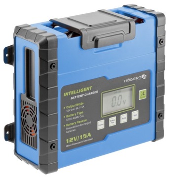 Prostownik Ładowarka Elektroniczna 12V 15A Hoegert