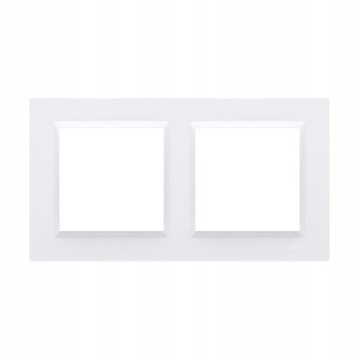 RAMKA PODWÓJNA BIAŁA KONTAKT SIMON 10 CR2/11