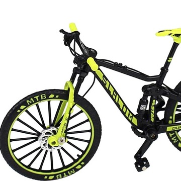 Мини-модель горного велосипеда, модель сплава 1:10, 3D-модель автомобиля, зеленый мальчик