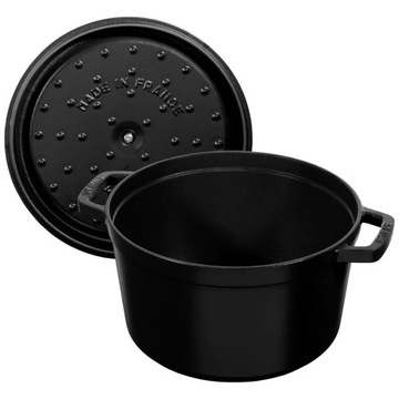 STAUB Круглый высокий чугунный горшок LA COCOTTE 4,8 л, черный