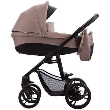 Детская коляска BEBETTO HOLLAND 2в1 бежевый 05 черная рама + АДАПТЕРЫ Cybex
