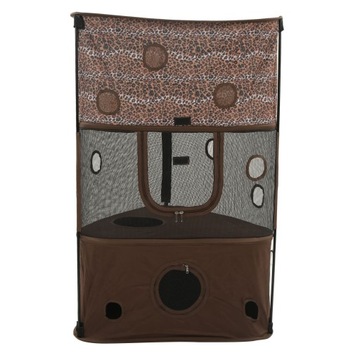 3-уровневый манеж для кошек с вентиляцией, двойной