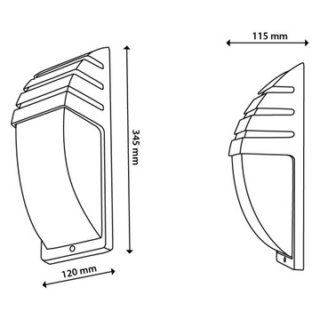 Уличный светодиодный садовый настенный светильник
