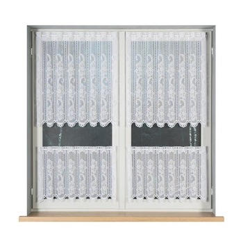 Firana zazdrostka panelowa wys. 75 cm biała