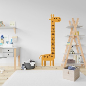 Miarka wzrostu naklejka na ścianę ŻYRAFA