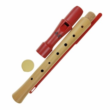 Flet prosty drewniany sopranowy QM8A-28G-Red