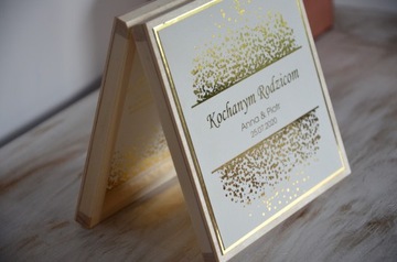 Приглашение на свадьбу для родителей в коробке ЗОЛОТО 32