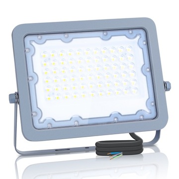 Naświetlacz LED halogen 50W IP65 4000K szary 90°