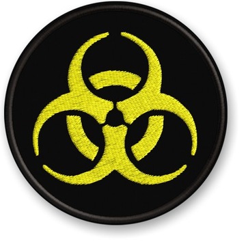 Biohazard Naszywka Termo Haftowana średnica 70mm