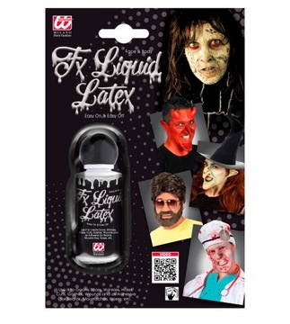Latex w buteleczce 28 ml - Czarny Makijaż na Halloween