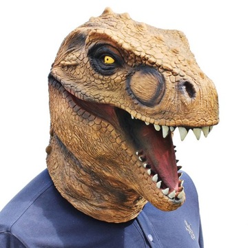 MASKA DINOZAURA LATEKSOWA PRZEBRANIE HALLOWEEN