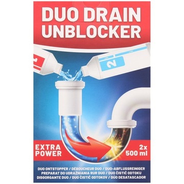 PODWÓJNY UDRAŻNIACZ DO RUR 2x500ml KUCHNIA ŁAZIEN.
