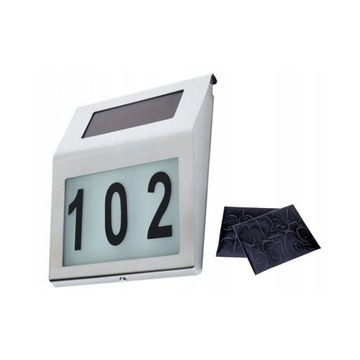 СОЛНЕЧНАЯ ЛАМПА НОМЕР ДОМА, ПОДСВЕТКА МЕТАЛЛИЧЕСКАЯ СВЕТОДИОДНАЯ